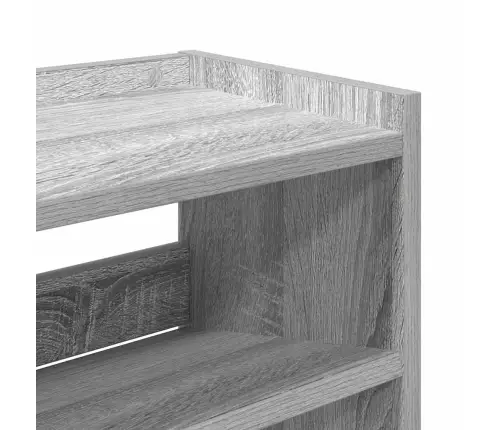 Apavu Plaukts Pelēka Ozola 80X25X62 Cm Inženierijas Koks Vidaxl