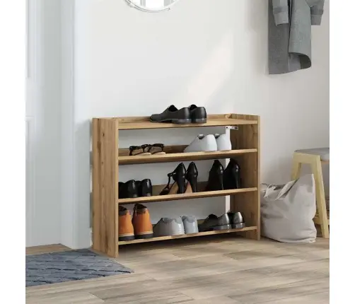 Apavu Plaukts Koka Krāsā 80X25X62 Cm Inženierijas Koks Vidaxl