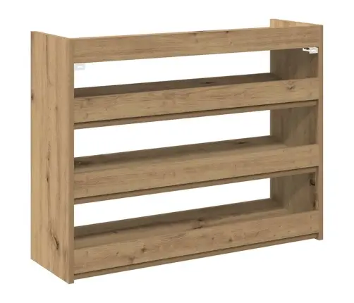 Apavu Plaukts Koka Krāsā 80X25X62 Cm Inženierijas Koks Vidaxl