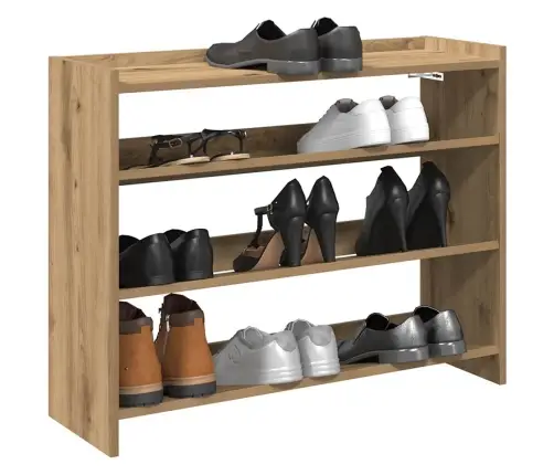 Apavu Plaukts Koka Krāsā 80X25X62 Cm Inženierijas Koks Vidaxl