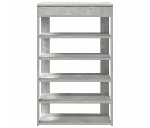 Apavu Plaukts Betona Pelēks 60X30X98 Cm Inženierijas Koks Vidaxl