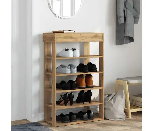 Apavu Plaukts Koka Krāsā 60X30X98 Cm Inženierijas Koks Vidaxl