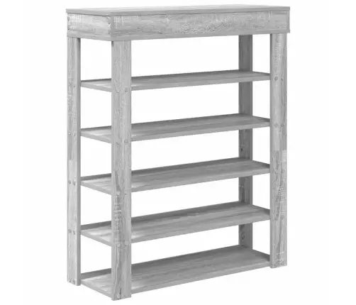 Apavu Plaukts Pelēka Ozola 80X30X98 Cm Inženierijas Koks Vidaxl