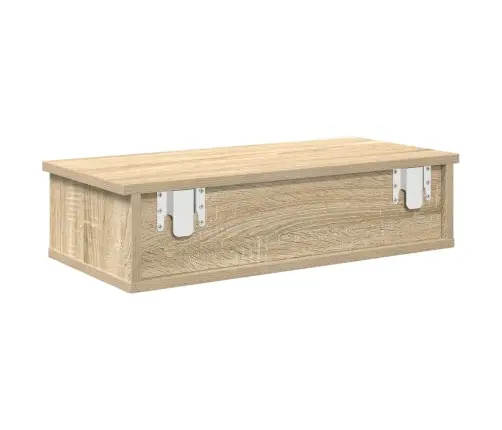 Sienas Plaukts Ar Atvilktnēm, Ozolkoka, 60X28X15Cm Vidaxl