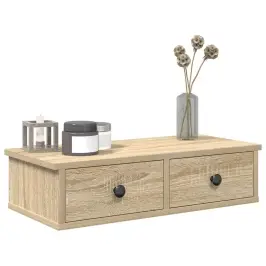 Sienas Plaukts Ar Atvilktnēm, Ozolkoka, 60X28X15Cm Vidaxl