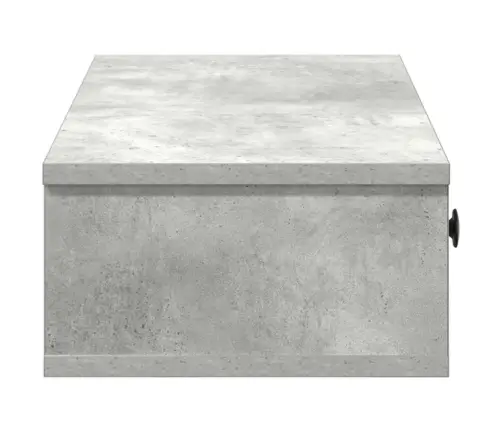 Sienas Plaukts Ar Atvilktnēm Betons Pelēks 60X28X15 Cm Vidaxl