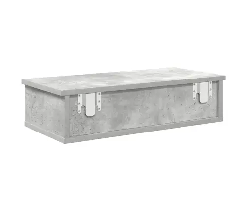 Sienas Plaukts Ar Atvilktnēm Betons Pelēks 60X28X15 Cm Vidaxl