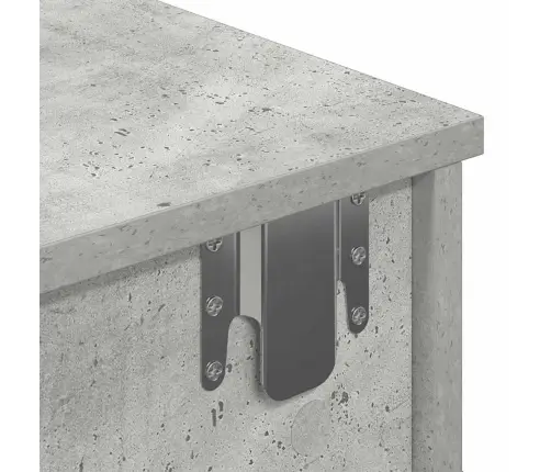 Sienas Plaukts Ar Atvilktnēm Betons Pelēks 60X28X15 Cm Vidaxl