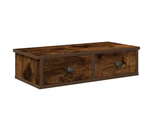 Sienas Plaukts Ar Atvilktnēm Ozolkoka 60X28X15 Cm Vidaxl