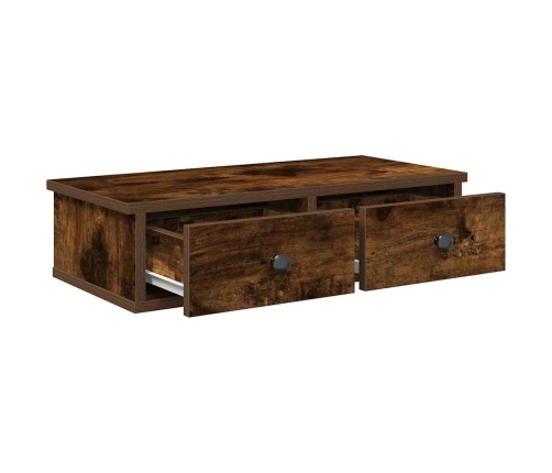 Sienas Plaukts Ar Atvilktnēm Ozolkoka 60X28X15 Cm Vidaxl