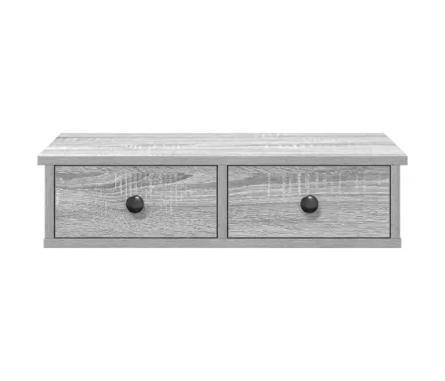 Sieninė Lentyna Su Stalčiais, Pilka Ąžuolo, 60X28X15Cm