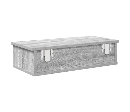 Sieninė Lentyna Su Stalčiais, Pilka Ąžuolo, 60X28X15Cm