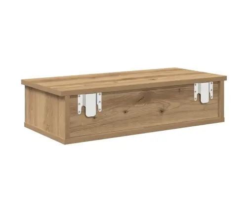 Sienas Plaukts Ar Atvilktnēm Koka Krāsā 60X28X15 Cm Vidaxl