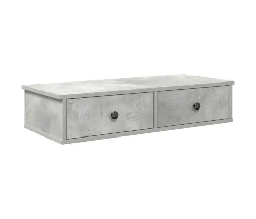 Sieninė Lentyna Su Stalčiais, Betono Pilka, 80X34X17Cm Sieninė Lentyna Su Stalčiais, Betono Pilka, 80X34X17Cm