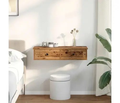 Sieninė Lentyna Su Stalčiais, Medienos, 80X34X17Cm