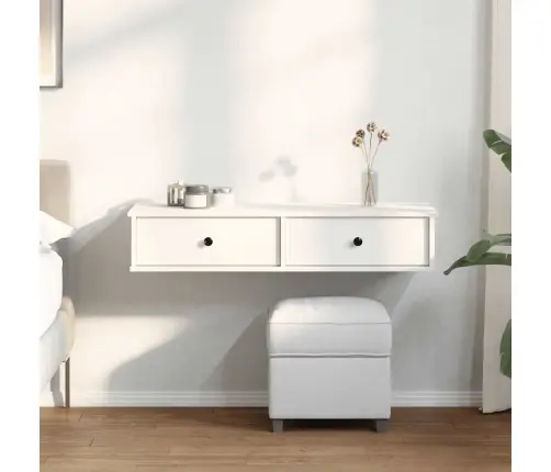 Sienas Plaukts Ar Atvilktnēm Balts 100X37,5X19 Cm Vidaxl