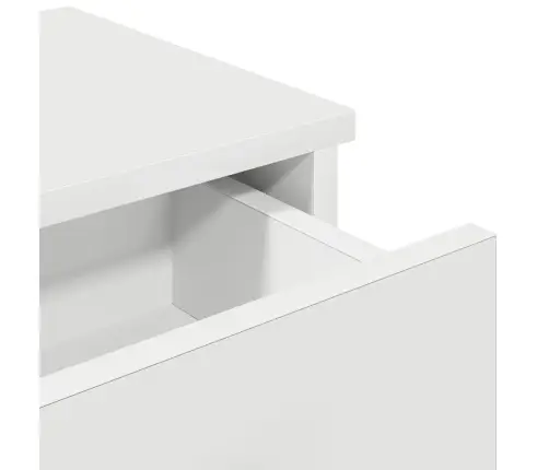 Sienas Plaukts Ar Atvilktnēm Balts 100X37,5X19 Cm Vidaxl