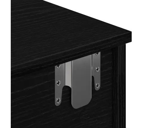 Seinariiul Sahtlitega, Must, 100 X 37,5 X 19 cm Tehispuit