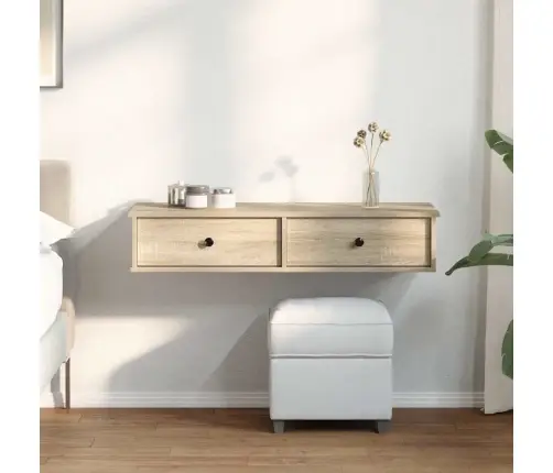 Sienas Plaukts Ar Atvilktnēm Ozolkoka 100X37,5X19 Cm Vidaxl