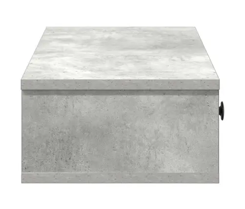 Sienas Plaukts Ar Atvilktnēm Betona Pelēks 100X37,5X19 Cm Vidaxl