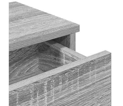 Sienas Plaukts Ar Atvilktnēm Pelēka Ozola 100X37,5X19 Cm Vidaxl