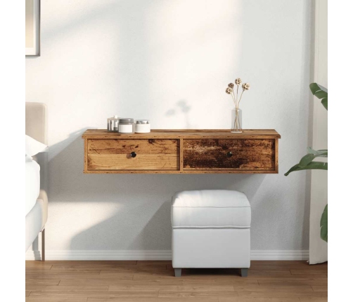 Sienas Plaukts Ar Atvilktnēm Veca Koka 100X37,5X19 Cm Vidaxl