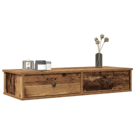 Sienas Plaukts Ar Atvilktnēm Veca Koka 100X37,5X19 Cm Vidaxl