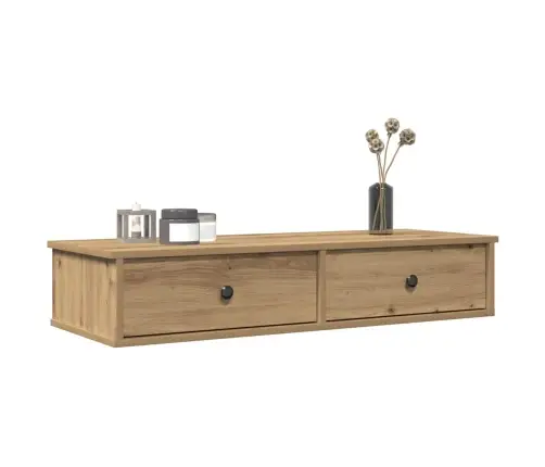 Sieninė Lentyna Su Stalčiais, Artisano Ąžuolo, 100X37,5X19Cm