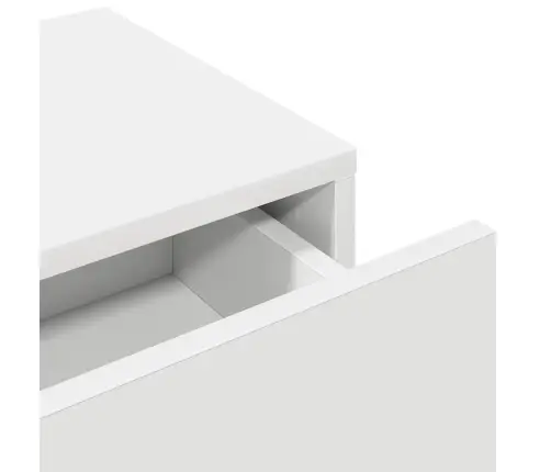 Sienas Plaukts Ar Atvilktnēm Balts 80X33X17 Cm Vidaxl