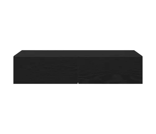 Sienas Plaukts Ar Atvilktnēm Melns 80X33X17 Cm Vidaxl