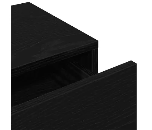 Sienas Plaukts Ar Atvilktnēm Melns 80X33X17 Cm Vidaxl