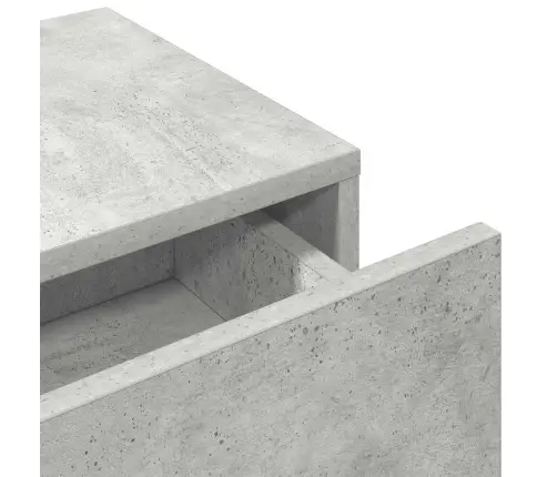 Sienas Plaukts Ar Atvilktnēm Betona Pelēks 80X33X17 Cm Vidaxl