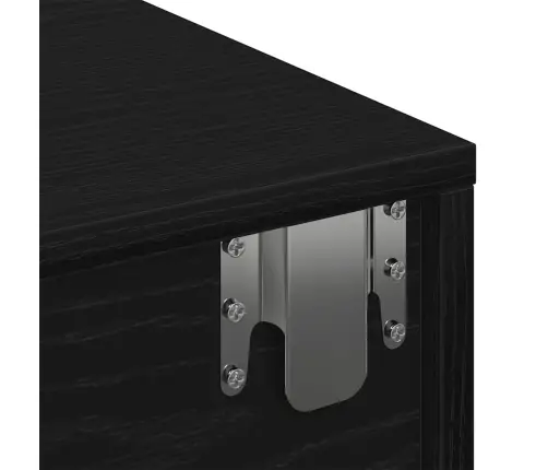 Seinariiul Sahtlitega, Must, 100 X 36 X 19 cm Tehispuit