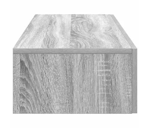 Sienas Plaukts Ar Atvilktnēm Pelēka Ozola 100X36X19 Cm Vidaxl
