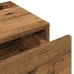 Sienas Plaukts Ar Atvilktnēm Veca Koka 100X36X19 Cm Vidaxl