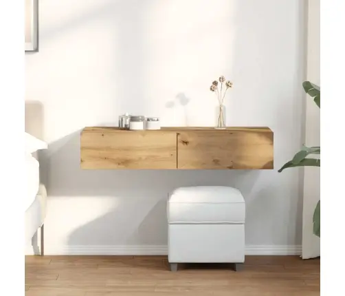 Sienas Plaukts Ar Atvilktnēm Koka Krāsā 100X36X19 Cm Vidaxl