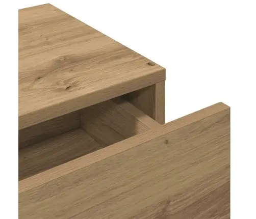 Sienas Plaukts Ar Atvilktnēm Koka Krāsā 100X36X19 Cm Vidaxl