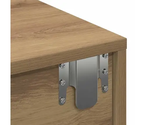 Sienas Plaukts Ar Atvilktnēm Koka Krāsā 100X36X19 Cm Vidaxl