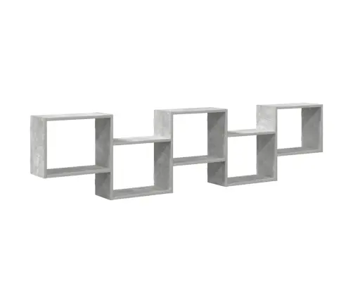 Sienas Kuba Plaukts 5Nodalījumi Betons Pelēks Inženierijas Koks Vidaxl