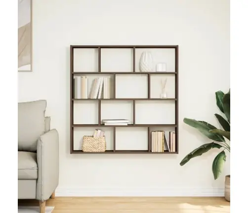 Sienas Plaukts, 12 Nodalījumi, Ozolkoka, Inženierijas Koks Vidaxl