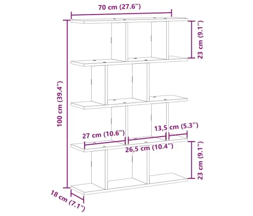 Sieninė Lentyna, 12 Skyrių, Sonoma Ąžuolo, Mediena, Kubo Formos