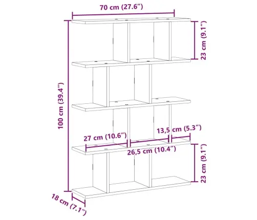 Sienas Plaukts, 12 Nodalījumi, Pelēka Ozola, Inženierijas Koks Vidaxl