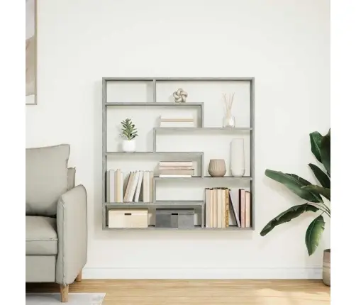 Sieninė Lentyna, 7 Skyrių, Betono Pilka, Mediena, Kubo Formos