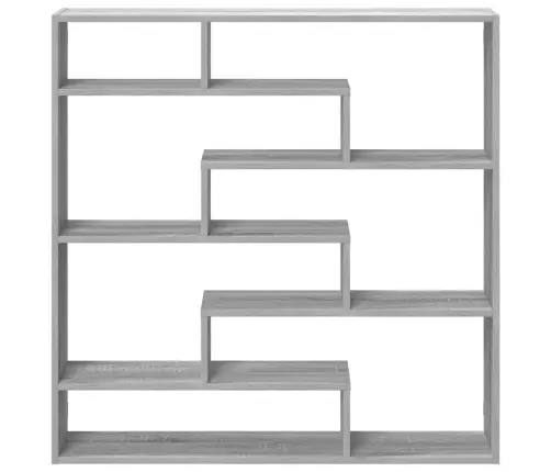 Sienas Plaukts, 7 Nodalījumi, Pelēka Ozola, Inženierijas Koks Vidaxl