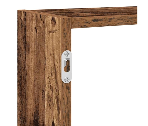 Sienas Kuba Plaukts 7 Nodalījumi Old Wood Engineered Wood Vidaxl