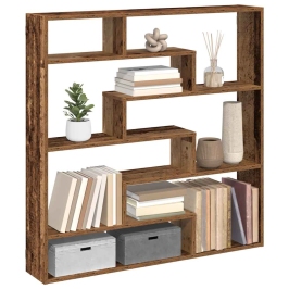 Sienas Kuba Plaukts 7 Nodalījumi Old Wood Engineered Wood Vidaxl