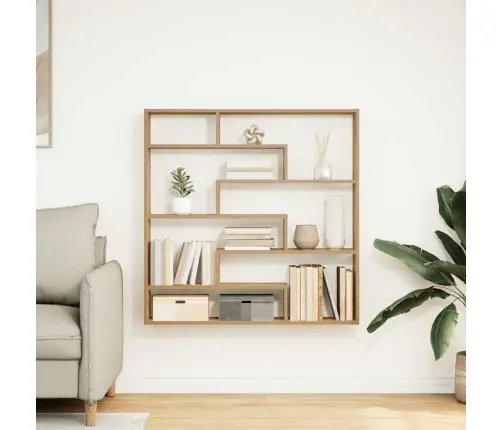 Sienas Kuba Plaukts 7 Nodalījumi Artisian Oak Engineered Wood Vidaxl