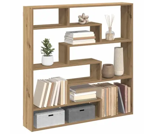 Sienas Kuba Plaukts 7 Nodalījumi Artisian Oak Engineered Wood Vidaxl