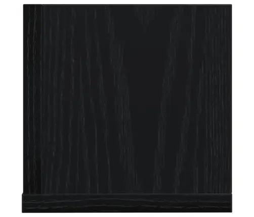 Sienas Plaukti, 2 Gab., 75X16,5X16,5 Cm, Melns, Skaidu Plāksne Vidaxl