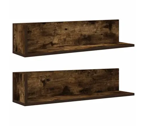 Sienas Plaukti, 2 Gab., 75X16,5X16,5 Cm, Inženierijas Koks Vidaxl